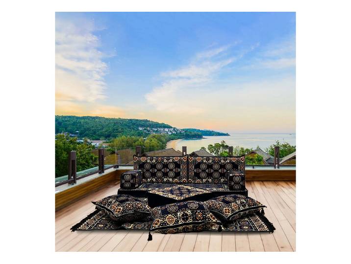 CaddeBuy Sofa Sitzkissen, Orientalisches Sofa, Arabisches Bodensofa, 10 Teile