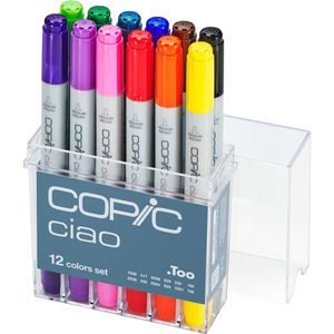 COPIC Layoutmarker Ciao Basis-Set, farbig sortiert, 12 Stück