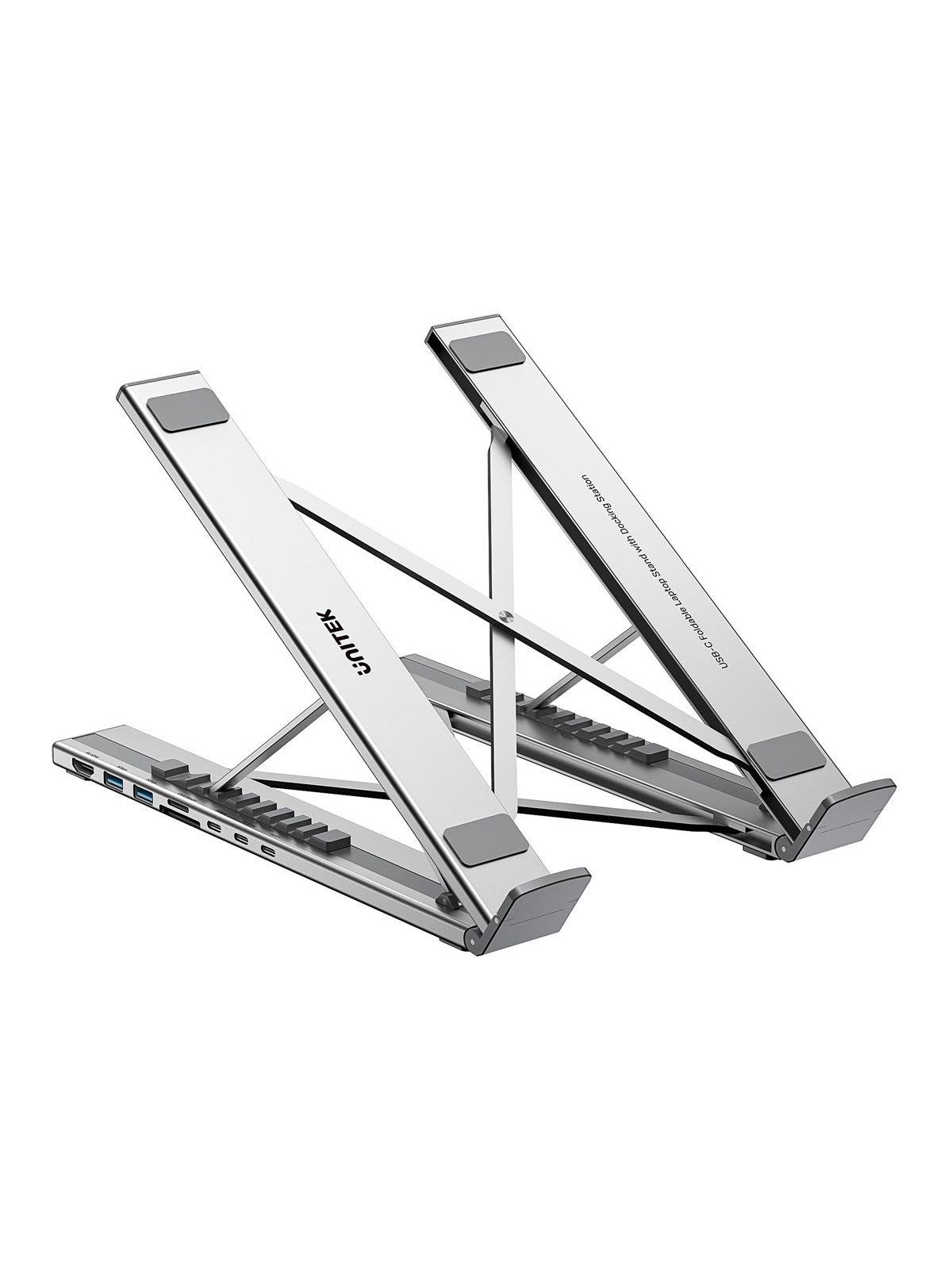 Unitek - notebook stand - foldable USB-C with docking station