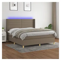 vidaXL, Boxspringbett, Faranina (Horizontale Streifen) (180 x 200 cm)