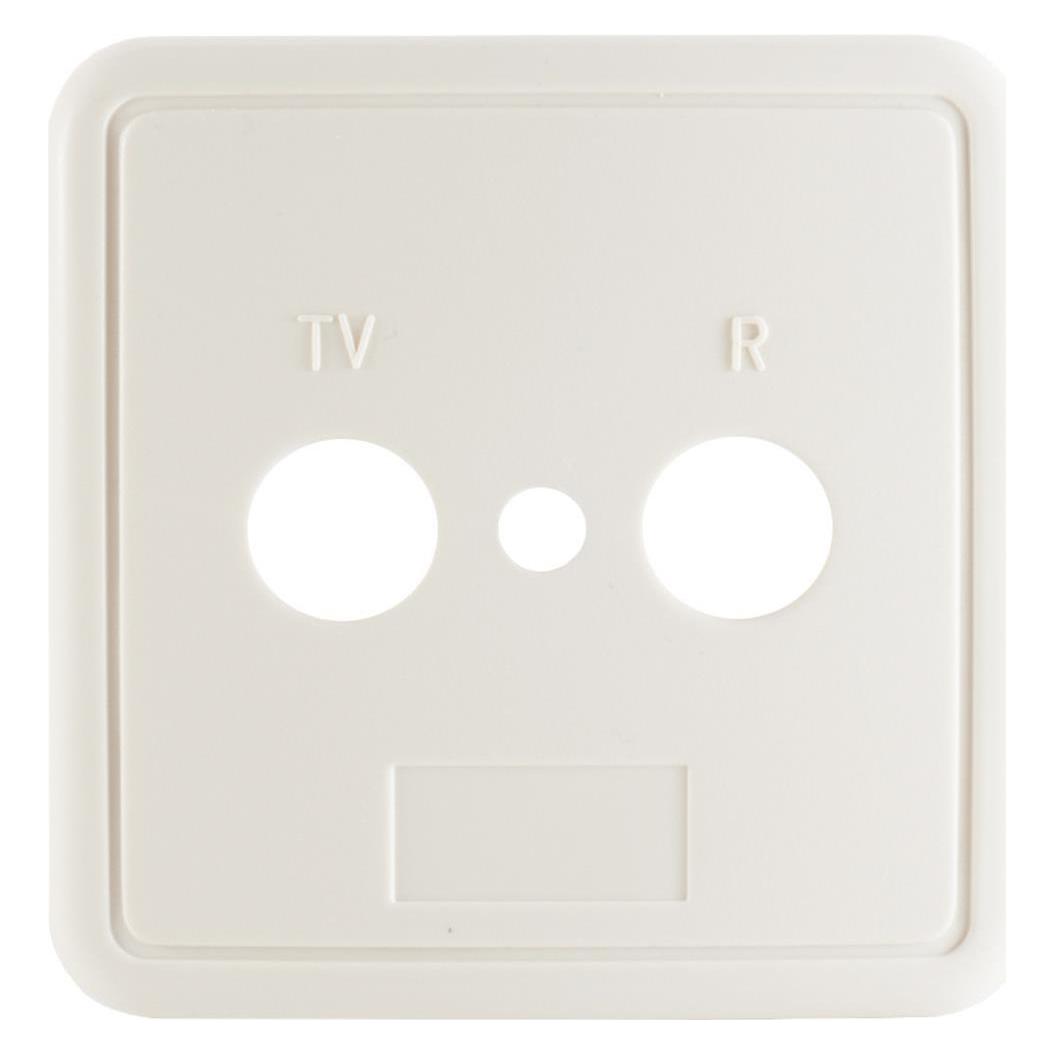 Shiverpeaks -BASIC-S--Abdeckung für 2-fach Antennen-Dose weiss (BS83911W)