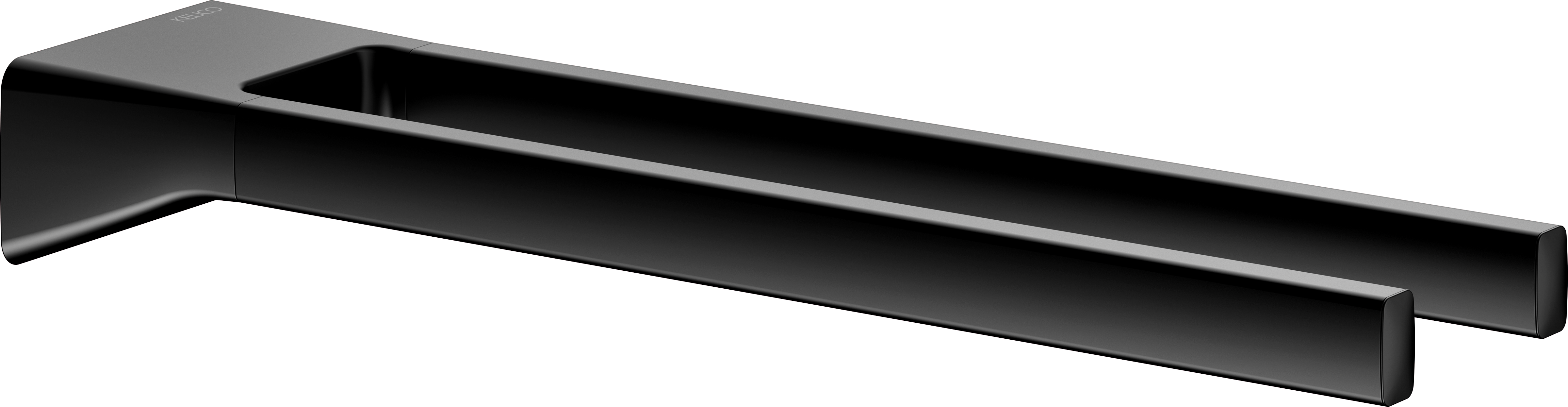KEUCO AVENO porte-serviettes 2 bras 14619370000 rigide, 34 cm, à coller/visser, noir mat