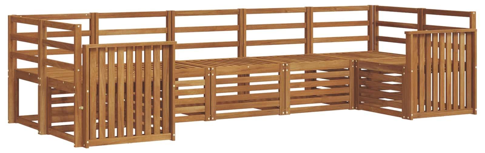 Ecksofa Set 7 pcs Natur