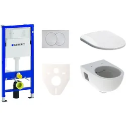 Geberit Wand-WC Set für Vorwandmontage + Geberit Selnova WC SIKOGES6S7