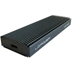 LC-Power USB3.2 LC-M2-C-NVME-3 f. M.2 SSD Laufwerks-Gehuse (M.2), Festplattengehäuse, Schwarz