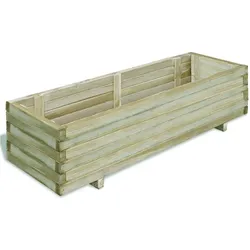 Helloshop26 - Hochbeet für Pflanzen und Blumen 120 x 40 x 30 cm rechteckiges Holz 02_0000901