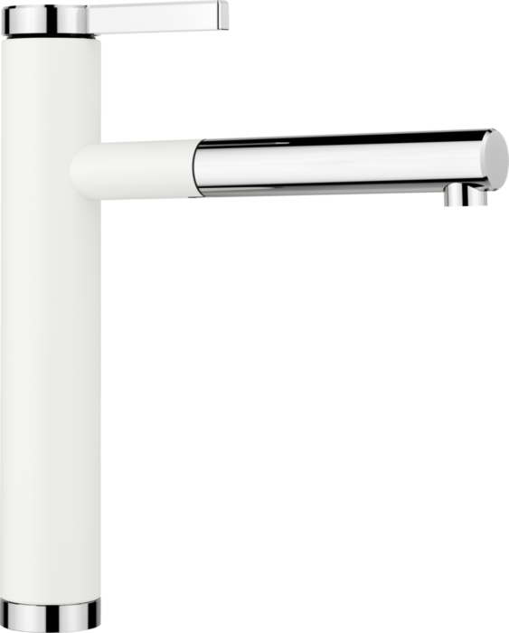 Blanco Linee-s Küchenarmatur 518441 ausziehbar, SILGRANIT-Look silgranitweiß/chrom
