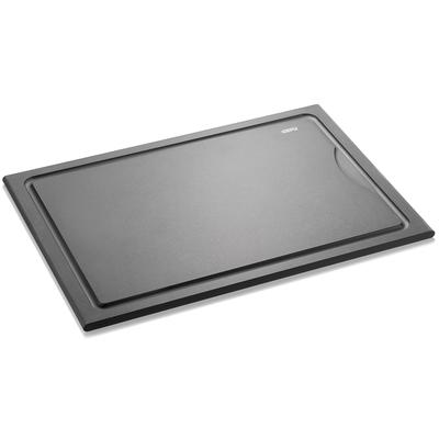 Schneidebrett GEFU "SLIZE", schwarz, B:25cm H:0,9cm L:37cm, Holzpapierfaser, Schneidebretter, Holzverbundstoff aus 80 % recyceltem Material, Saftrille