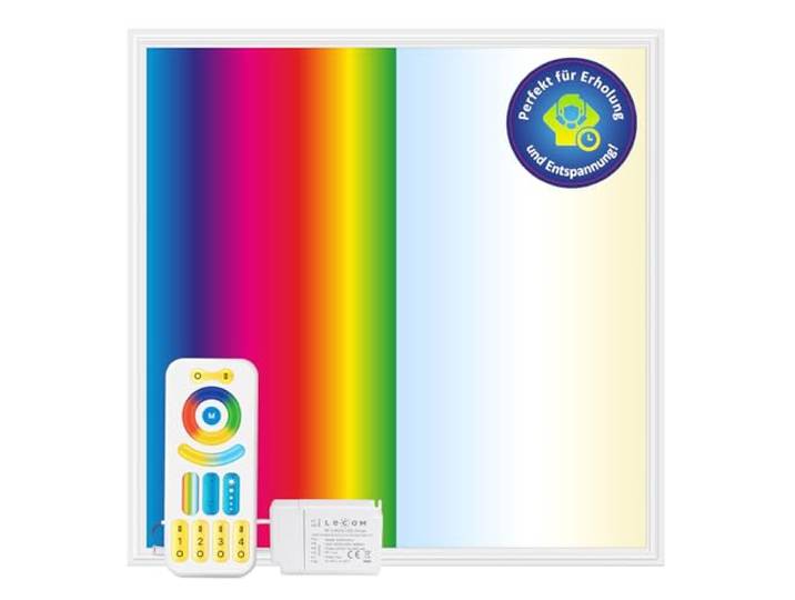 LECOM LED Panel 62x62 RGB + CCT Rasterleuchte Dimmbar mit Fernbedienung