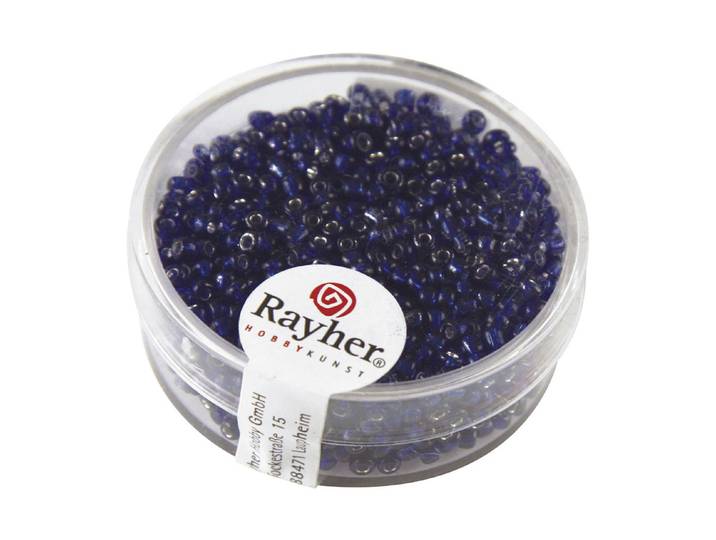 Rayher Rocailles mit Silbereinzug ⌀ 2 mm 17 g