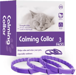 Inspire Curations CalmPaws 3 Pack Cat Pheromone Collars Adjustable Anxiety Relief Collar For Stress Free Comfort purple(3pcs)