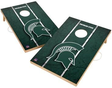 Skip's Garage Vintage Michigan State Spartans 2x4 Tailgate Cornhole Boards