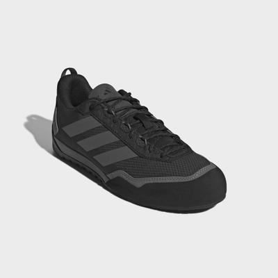 Wanderschuh ADIDAS TERREX "SKYCHASER SOLO", Herren, Gr. 44, cschwarz, carbon, grefou, Gummi, Synthetik, Textil, Schuhe Wanderschuh