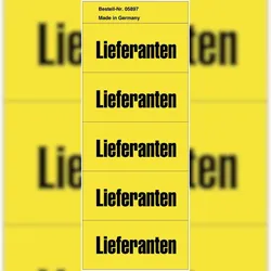5897 Inhaltsschilder Lieferanten - Beutel mit 100 Stück, gelb