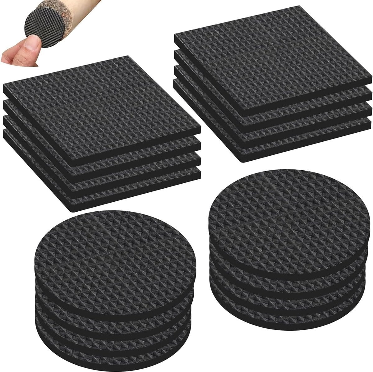 16 stuks antislip pads rubber zelfklevend, 50mm antislip stickers voor meubels, stoelen en vloerbescherming
