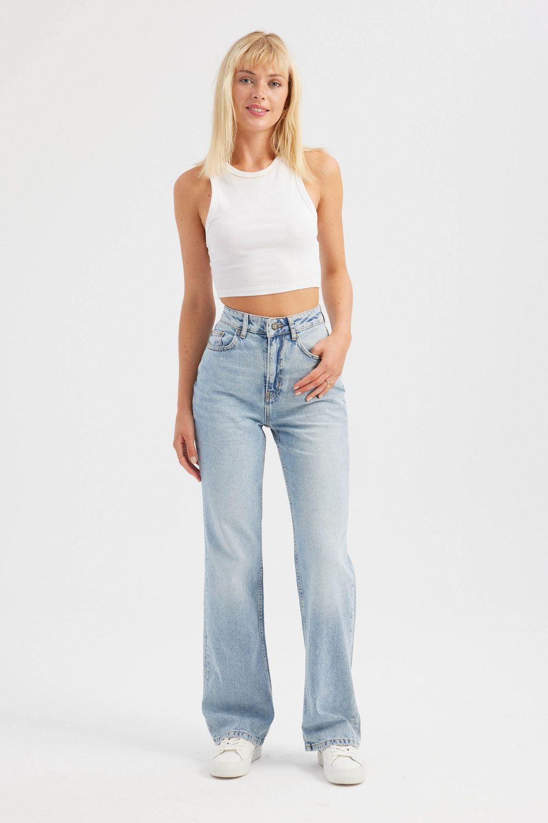 Hoge Taille Rechte Jeans