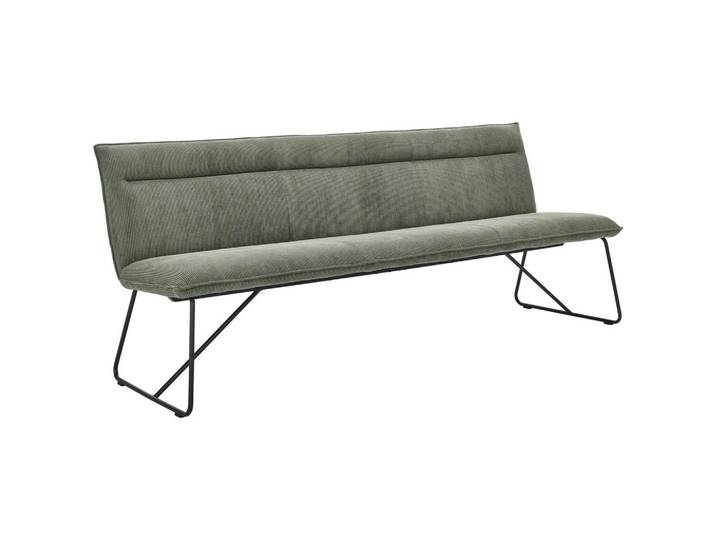 Johann Jakob Sitzbank, Waldgrün, Metall, 2,5-Sitzer, 180x88x66 cm, erweiterbar, mit Rückenlehne, Esszimmer, Bänke, Sitzbänke