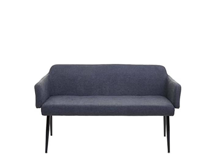 Mendler Sitzbank HWC-L13 133cm Stoff/Textil - anthrazit
