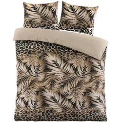 Bettwäsche Jungle XL Schwarz/Sand ca.155x220cm