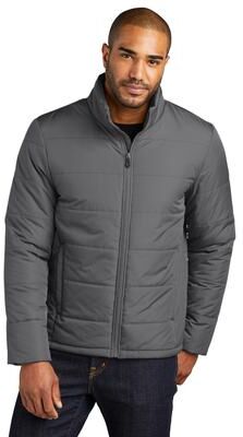 Port Authority J852 Puffer Jacket in Shadow Grey size XL   Polyester