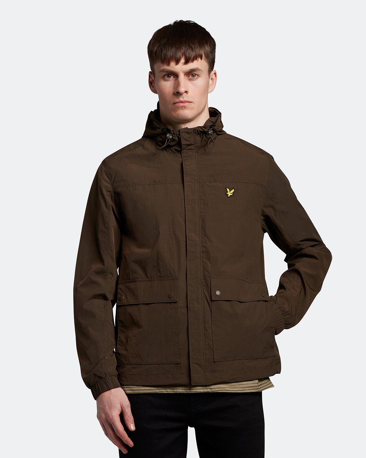 Lyle & Scott Jacke mit Kapuze und Taschen in Olive