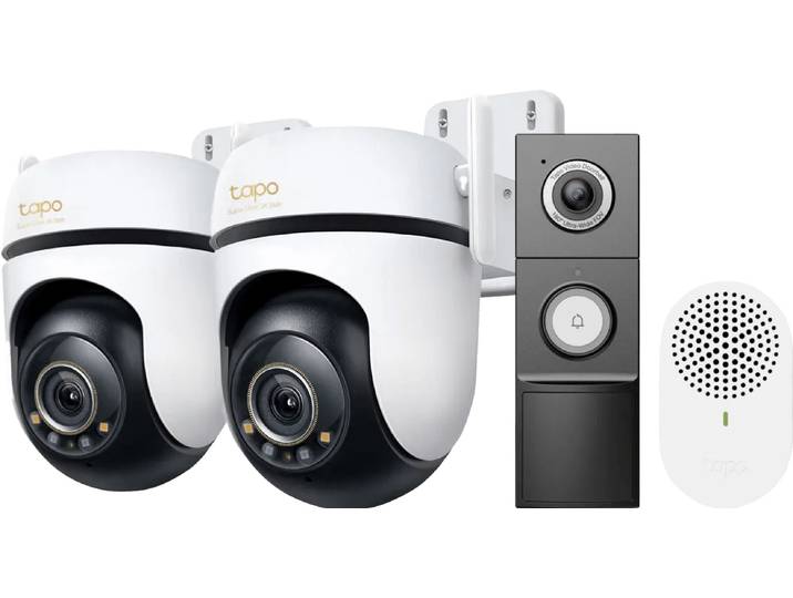 TP-Link Tapo C530WS Duo Pack + D235 Smart Battery & Wired Doorbell