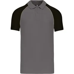 Kariban Unisex Baseball Piqué Polo K226 slate grey/light grey/black M