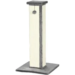 PawHut Kratzstamm, 81cm Kratzsäule, Sisal-Katzenkratzbaum mit Kratzball, Grau
