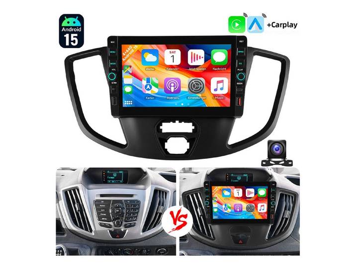 ESSGOO DAB+ 64G Für Ford Transit Android 16 Autoradio GPS Navi Carplay GPS BT Navigationsgerät