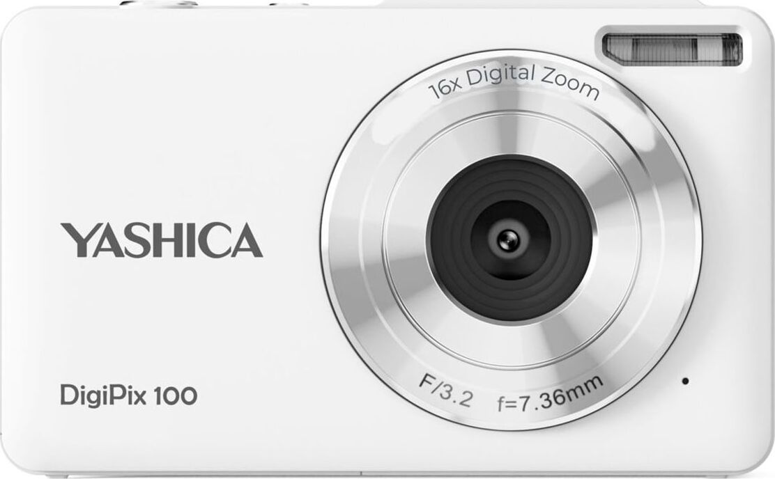 YASHICA Systemkamera "DigiPix 100", weiß, B:9,4cm H:5,8cm T:2,4cm, Fotokameras