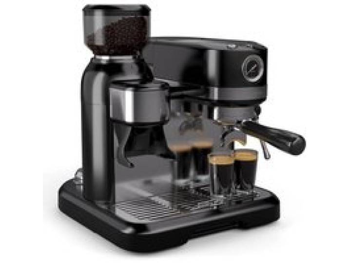 Bella Café 1550W 20bar Machine Expresso avec Manomètre Noir