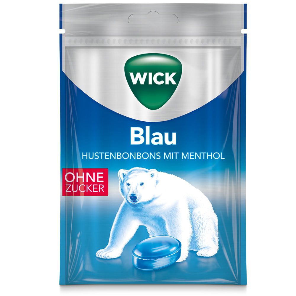 Wick Blau Menthol Bonbons o.Zucker Beutel 72 g