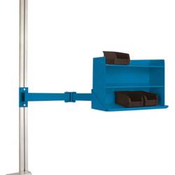 Manuflex LZ3901.5007 ESD ESD-Sichtboxen-Regal in Brillantblau RAL 5007, BxTxH = 430 x 155 x 310 mm