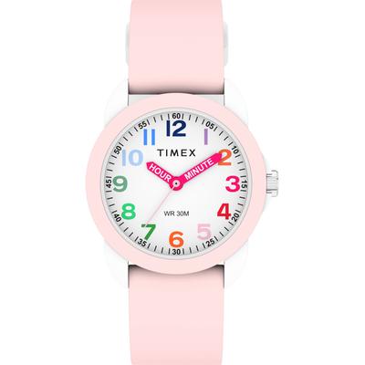 Quarzuhr TIMEX "TIME TEACHER", rosa, Armbanduhren, Kinder, Quarzuhr, Armbanduhr, Kinderuhr, Lernuhr, Geburtstag, Schulanfang, Geschenkidee