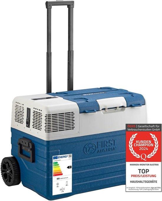 Kühlbox 52 Liter mit Rollen und USB-Anschluss, Temperaturbereich -20 °C bis +20 °C