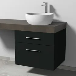 Sanipa Waschtischunterschrank „2morrow“ 600 × 510 × 520 mm in Vulkan (matt)