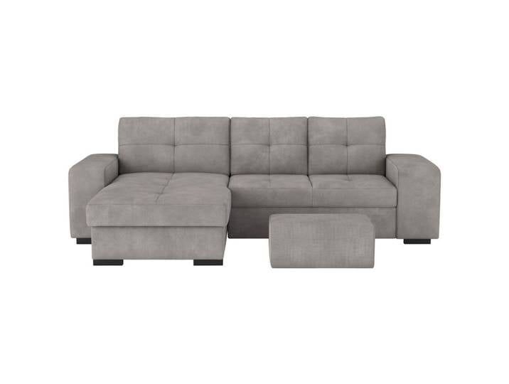 Mid.you Eckschlafsofa, Grau, Kunststoff, 268x156 cm, Wohnzimmer, Sofas & Couches, Schlafsofas, Schlafsofas mit Bettkasten