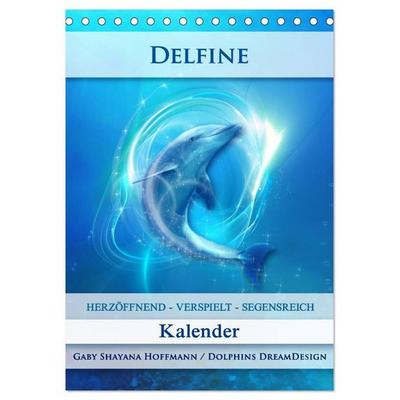 Delfine - Kalender (Tischkalender 2027 DIN A5 hoch), CALVENDO Monatskalender