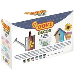JOVI 6er-Set Acrylfarben mit Pinsel