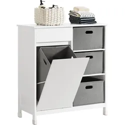 SoBuy, Badezimmerschrank, Wäscheschrank (80 x 38 x 91 cm)