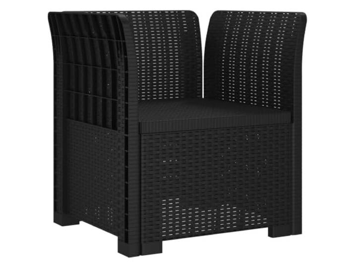 KTHLBRH Sessel, 1-Sitzer, Rattanoptik, Polypropylen, Anthrazit Modulares Design, stabile Konstruktion, nur für den Außenbereich, Montage erforderlich, Struktur aus Polypropylen
