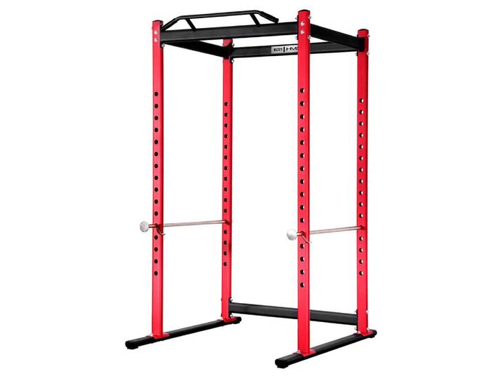 HMS Power Rack Kraftstation Klimmzugstange Krafttrainingsgerät, (Spar-Set, 1-tlg., 214 x 116 x 133 cm stabil), Klimmzugstange, 16-fach verstellbar, bis 200 kg