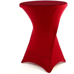 VCM, Möbelbezug + Möbelschutz, Husse für Stehtisch Stretch 80 x 80 x 110 cm rot Tischschutz Stoffbezug (80 x 110 cm)