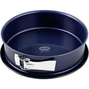 Dr.Oetker-Küchenhelfer Backform mit Flachboden, aus Stahl, Ø 24 cm, blau, antihaftbeschichtet, Back-Liebe Springform