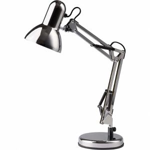 Brilliant Schreibtischlampe Henry, mit E27-Fassung, mit Standfuß, silber