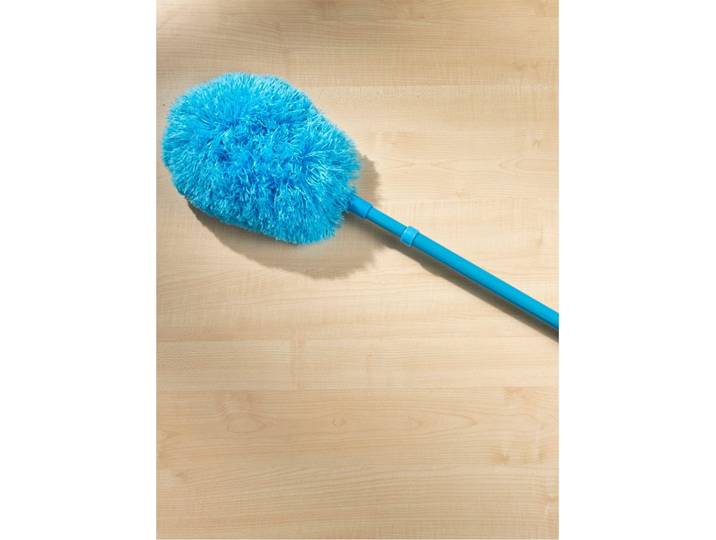 Staubbesen, blau, Kunststoff, Staubwischer, Staubbesen
