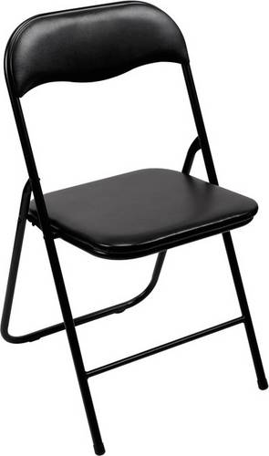 Perel folding chair padded Camping Stuhl Schwarz FP168B