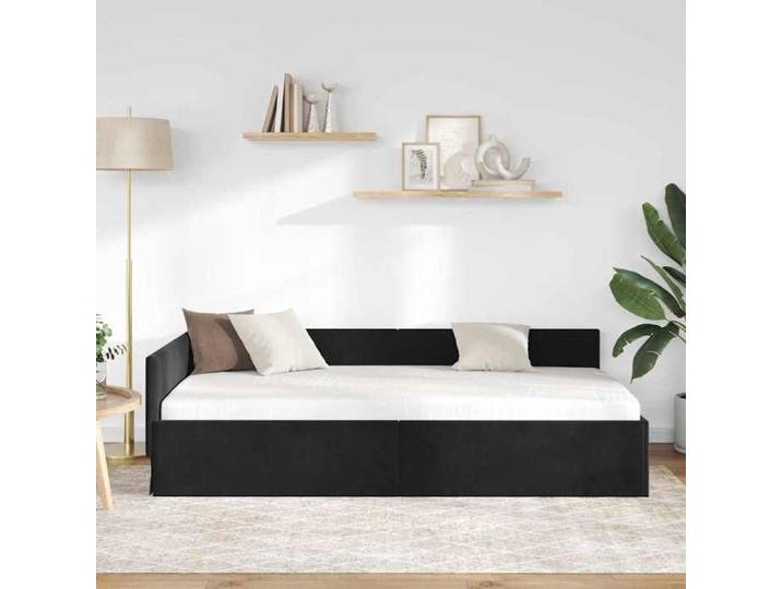 Top sélection Blanc Cadre de lit - ECOHOME - 1 Personne - d'angle avec tête de lit Noir 90cm x 200cm - 3490