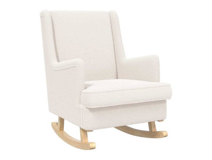 vidaXL Schaukelstuhl creme Schaukelstuhl Creme 62x80x85 cm Schafstoff