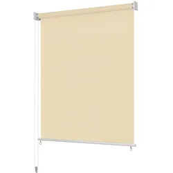 vidaXL Außenrollo Creme 80x140 cm HDPE
